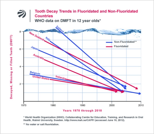Fluorid ist harmlos und beugt Karies vor ... und die Erde ist eine Scheibe 2 Abb.: Fluoride Action Network