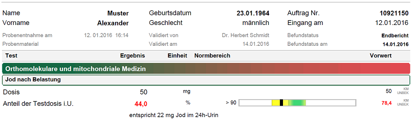 Jodbelastungstest