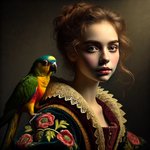 Frau mit Papagei - Rembrandt.jpg